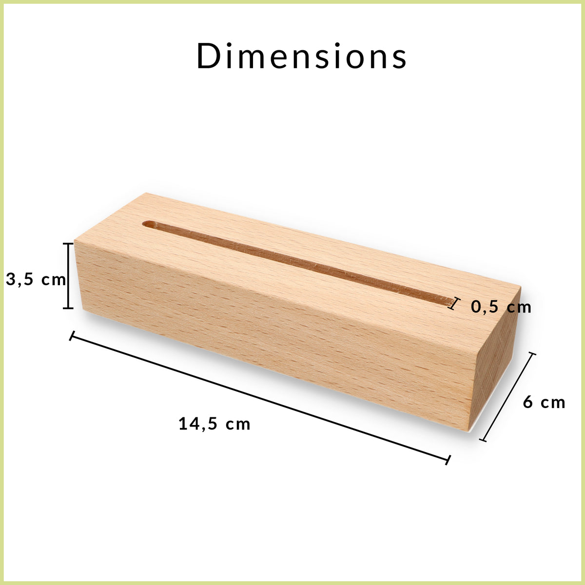 Wooden LED Lamp Base – Fits 5mm Acrylic Plates