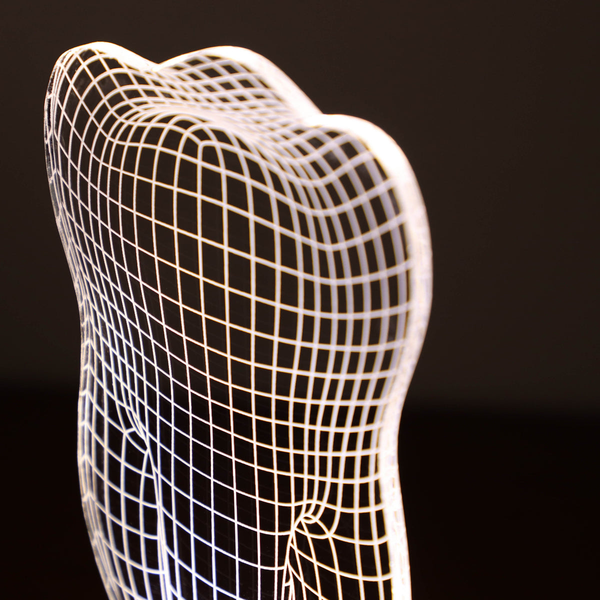 3D illusion lamp featuring a detailed tooth anatomy design, illuminated in a white tone, perfect as a unique gift for dentists or dental professionals.