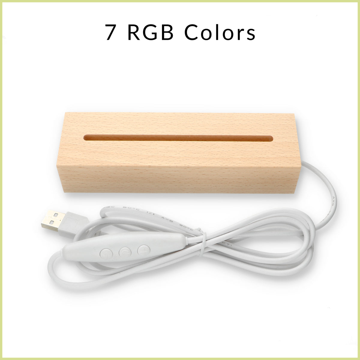 Wooden LED Lamp Base – Fits 5mm Acrylic Plates