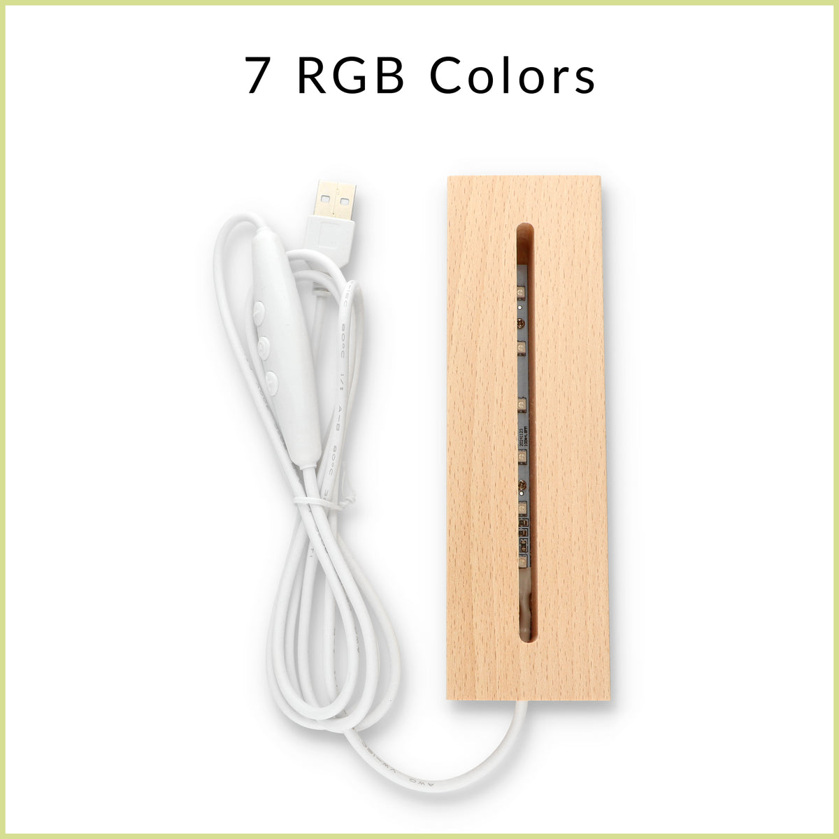 Wooden LED Lamp Base – Fits 5mm Acrylic Plates