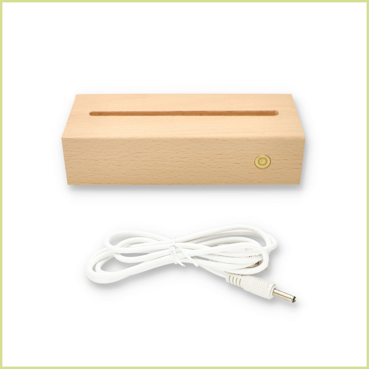 Wireless Wooden LED Lamp Base – Fits 5mm Acrylic Plates