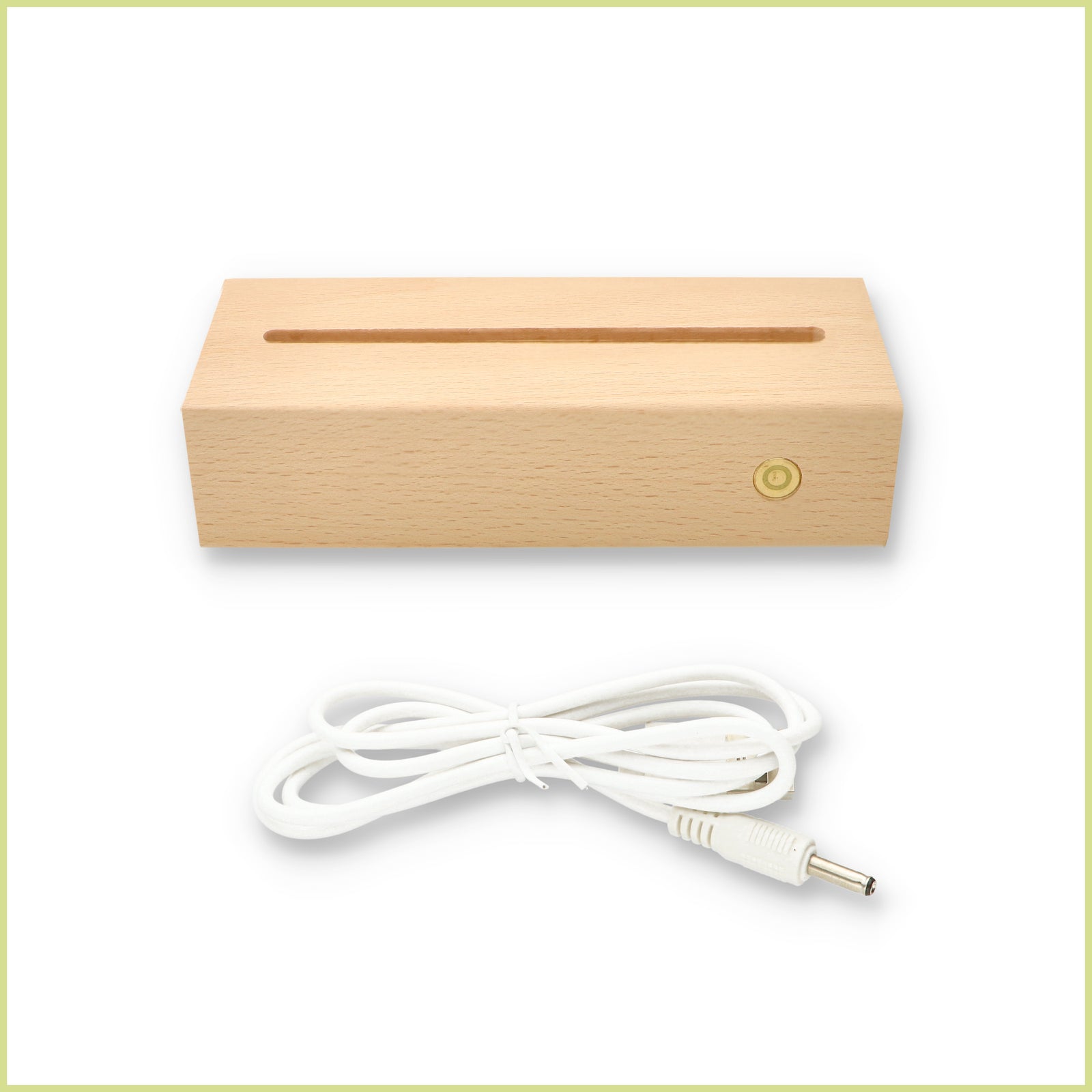 Wireless Wooden LED Lamp Base – Fits 5mm Acrylic Plates