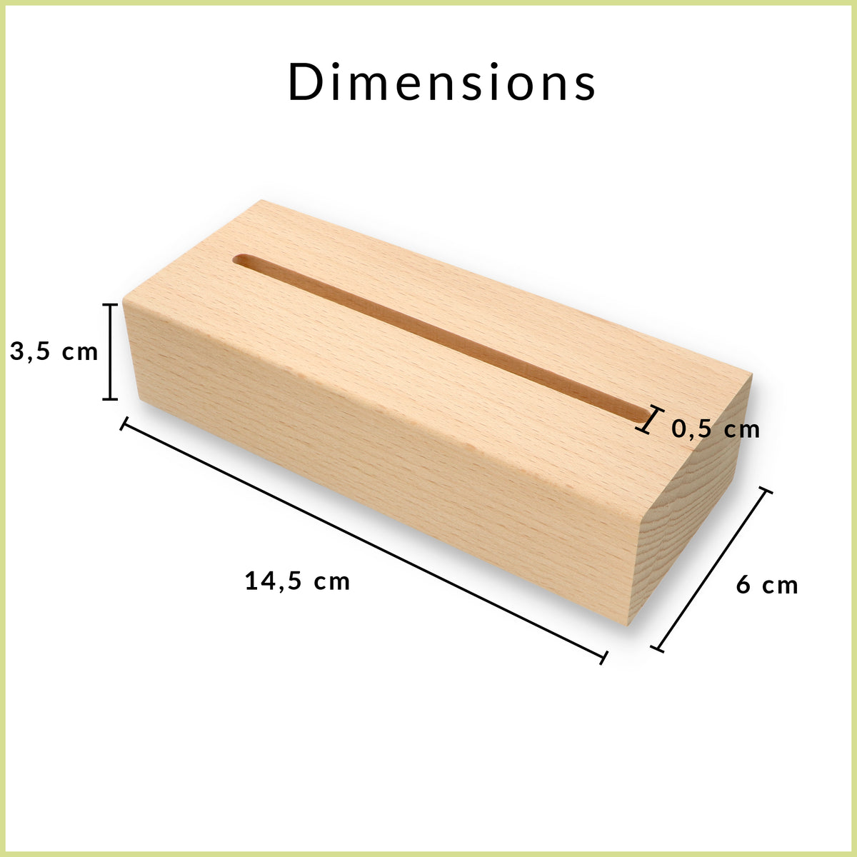 Wireless Wooden LED Lamp Base – Fits 5mm Acrylic Plates