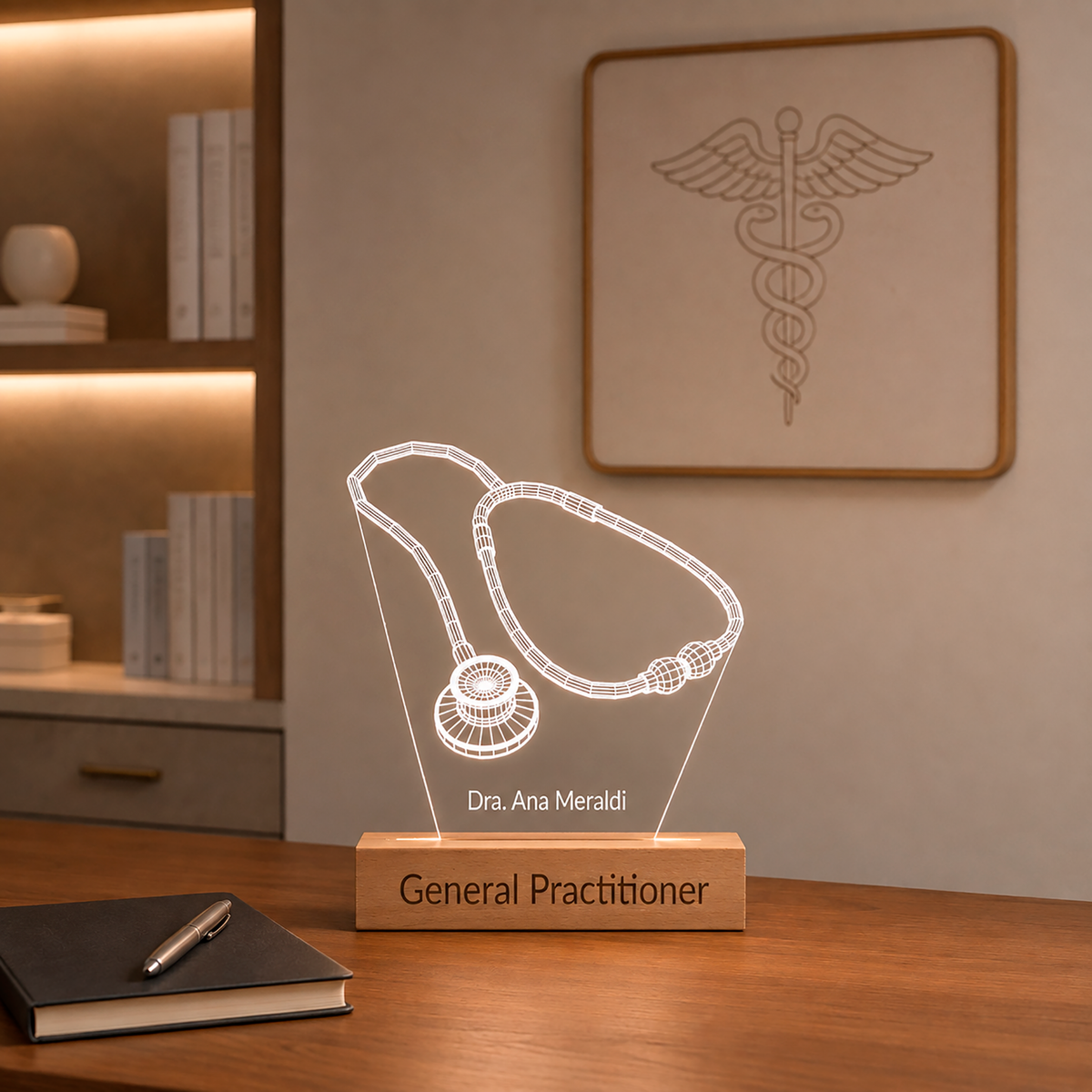 Stethoskop-LED-Lampe in einem Büro-Ambiente