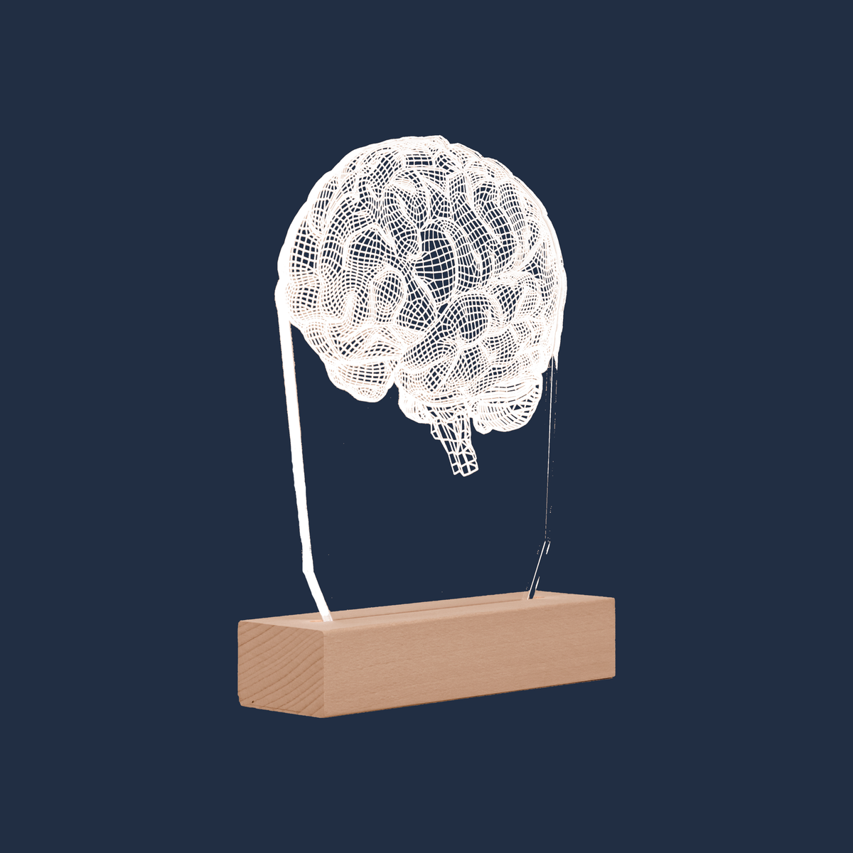 Side profile view of the Brain LED lamp
