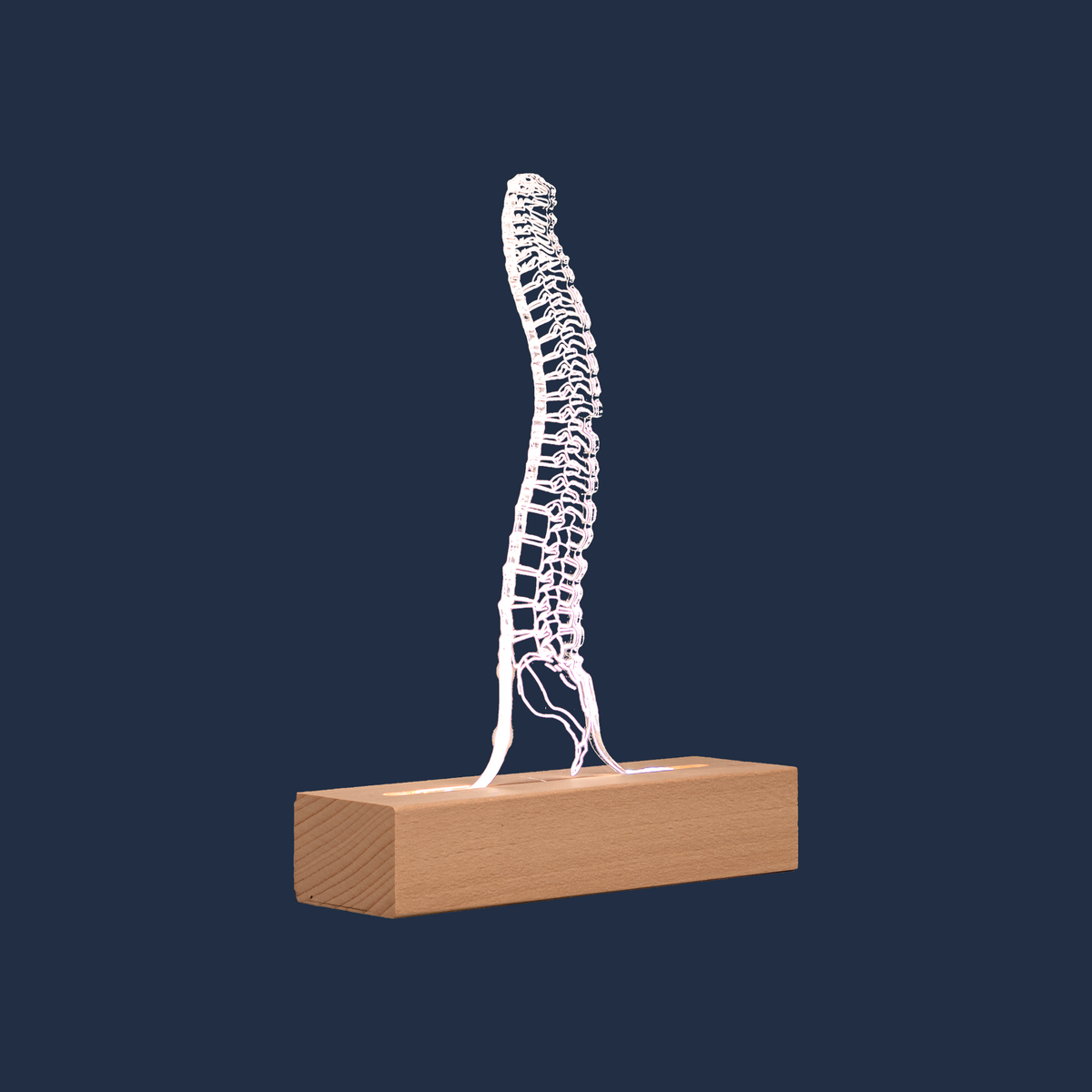 Side profile view of the Spine LED lamp