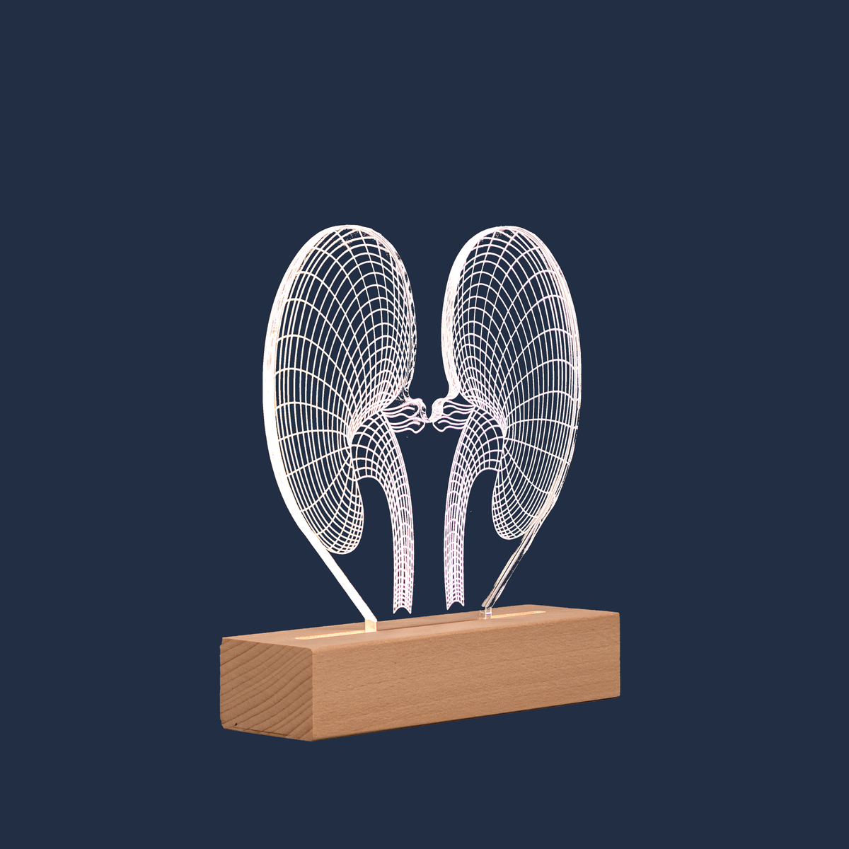Side profile view of the Kidney LED lamp