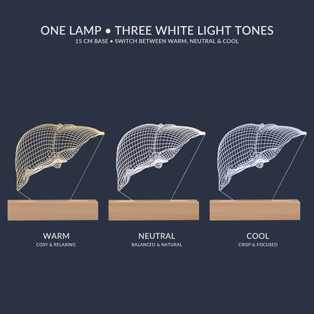 Weißton-Optionen für die Leber-LED-Lampe