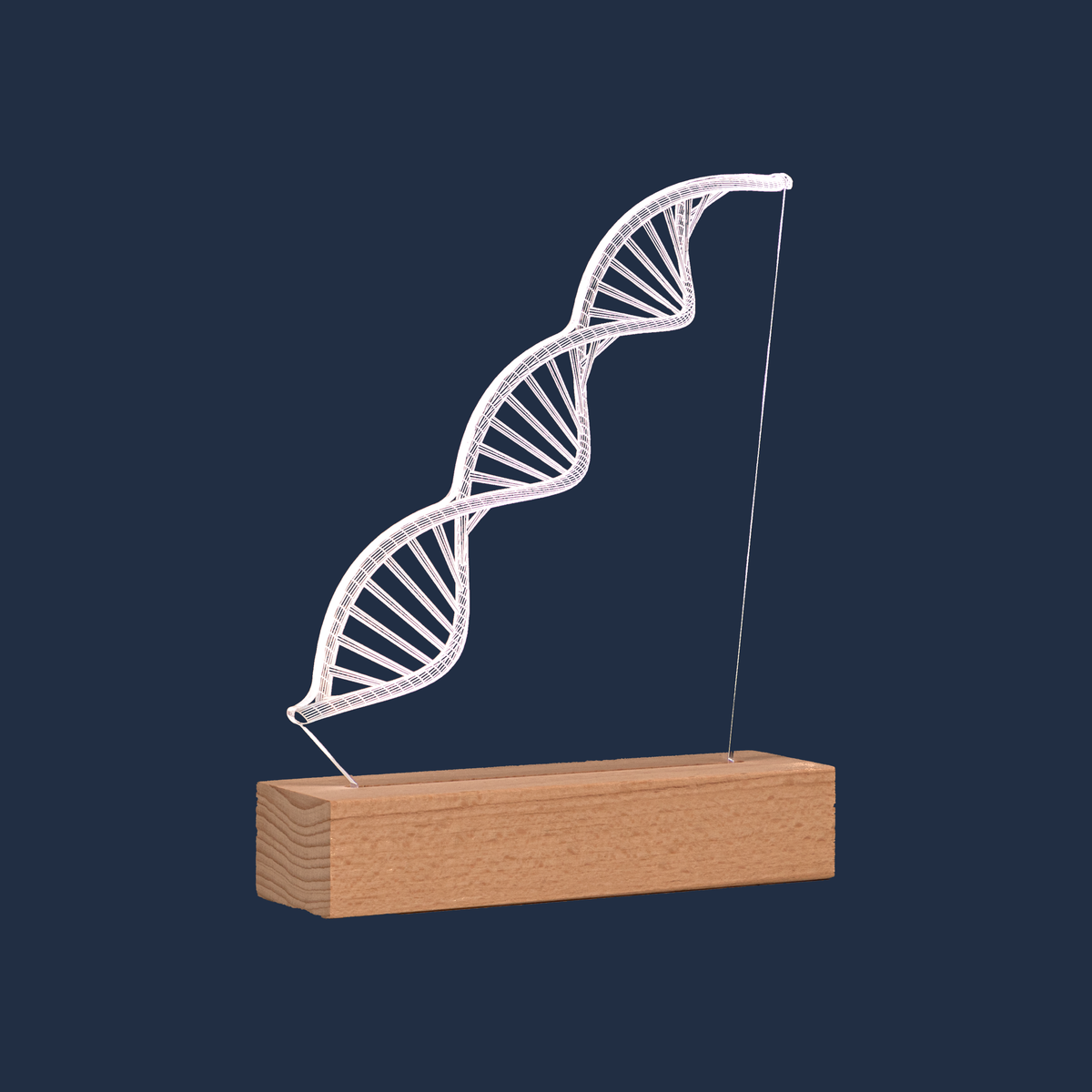 Seitenansicht der DNA-LED-Lampe