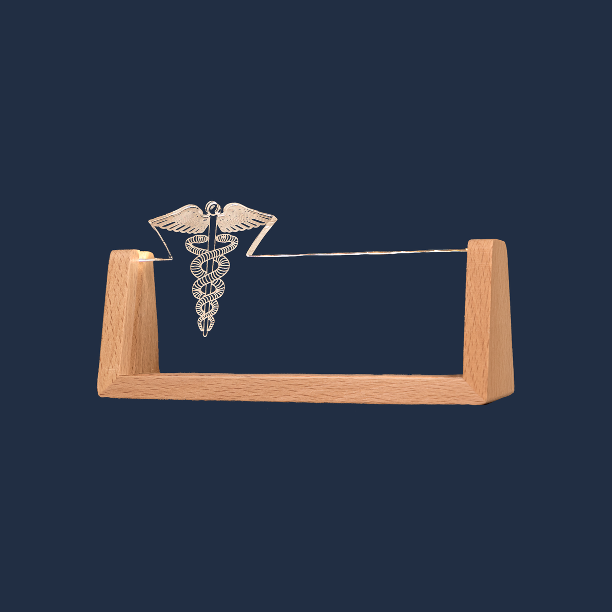 Side profile view of the General Practitioner LED nameplate