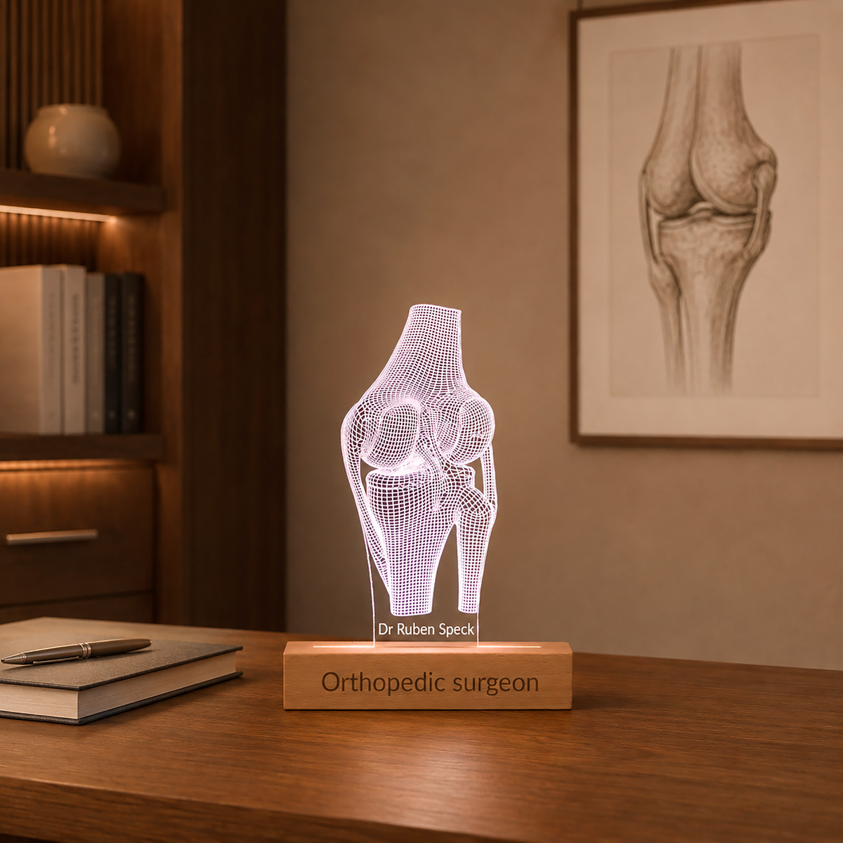 Lampada LED Articolazione del Ginocchio in un ambiente da ufficio