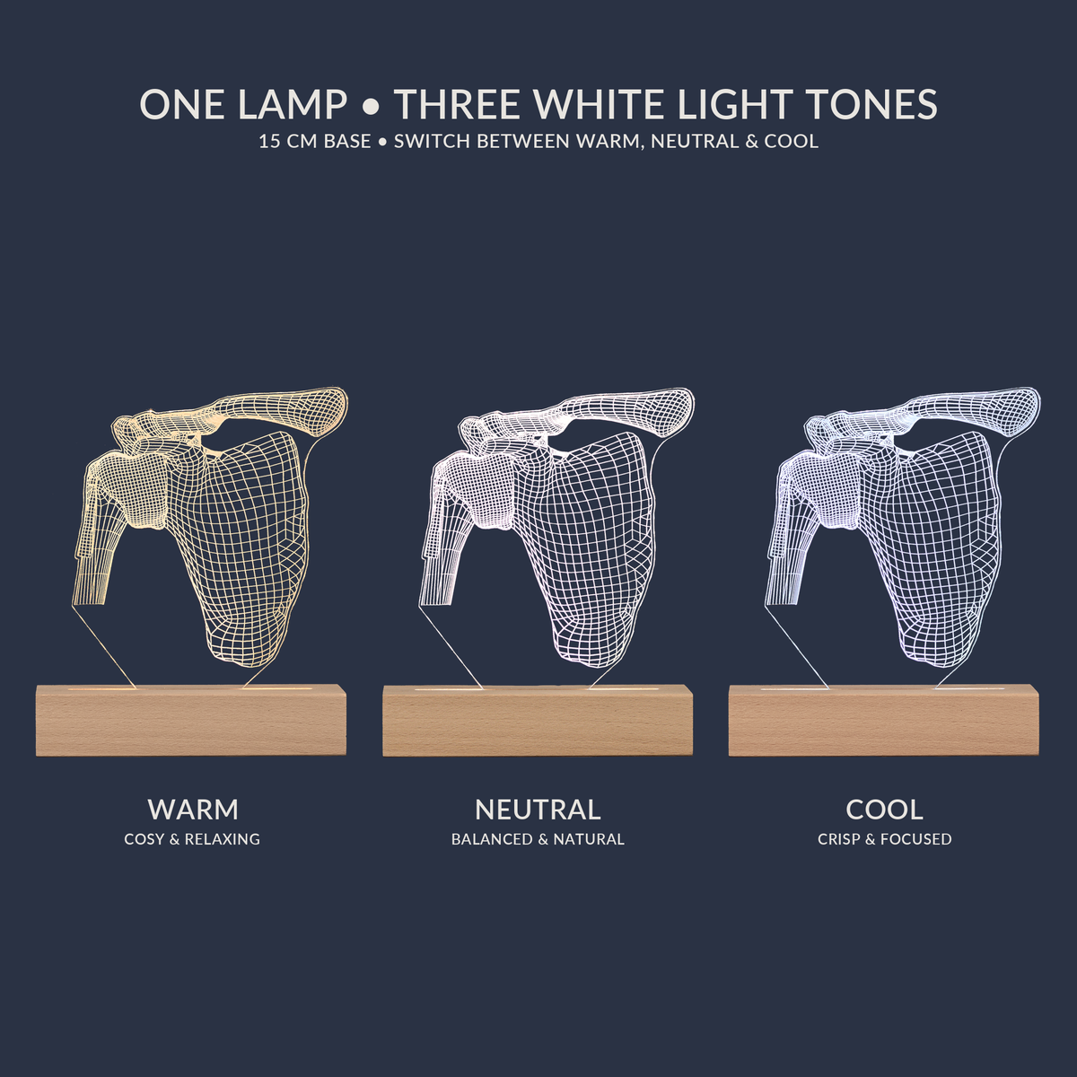 Opzioni di tonalità bianca per la Lampada LED Articolazione della Spalla