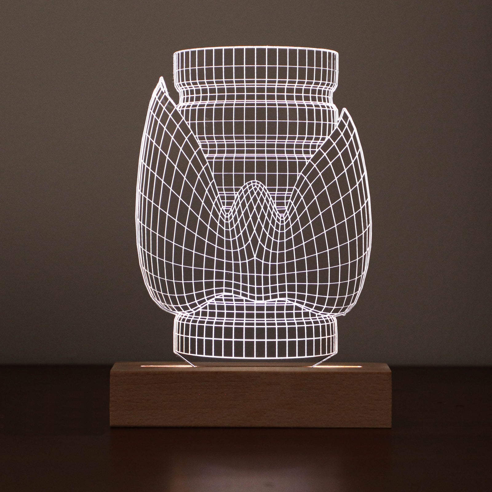 Personalized 3D illusion lamp with a glowing thyroid gland design, a thoughtful and unique gift for endocrinologists or thyroid specialists