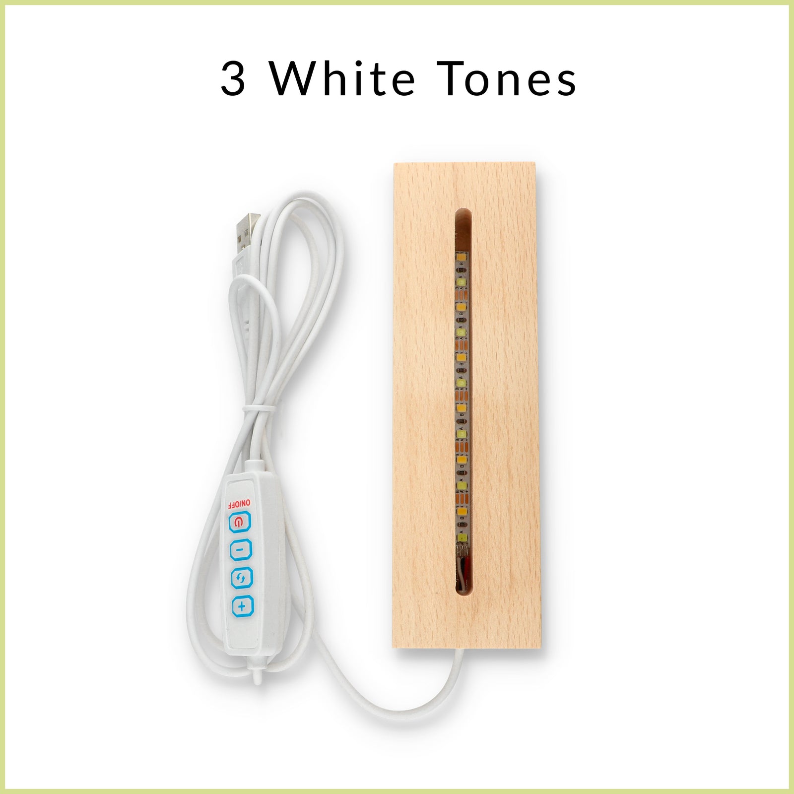 Wooden LED Lamp Base – Fits 5mm Acrylic Plates