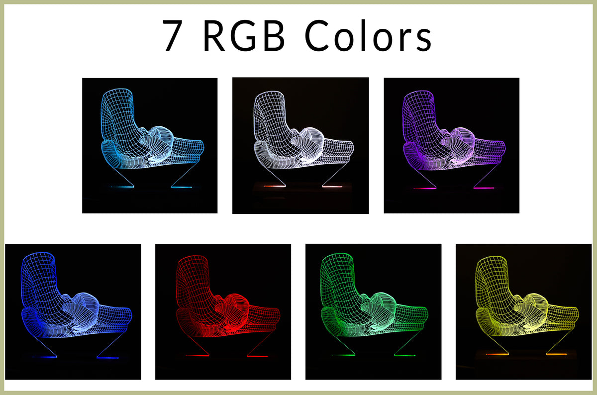 3D illusion lamp featuring a detailed elbow joint anatomy design, illuminated in a white tone, ideal as a unique gift for orthopedic specialists or medical professionals focusing on joint care.